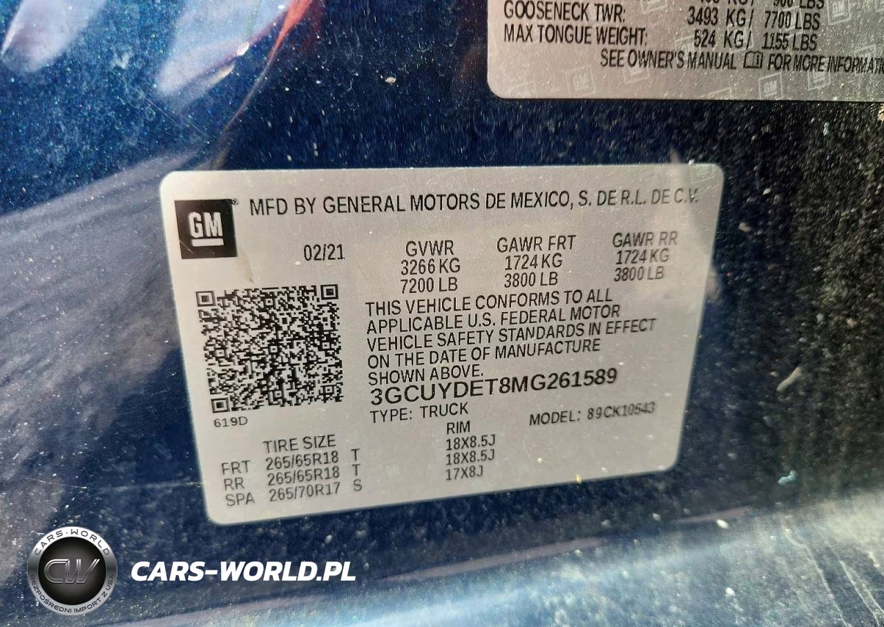2021 Chevrolet Silverado K1500 Lt VIN:3GCUYDET8MG261589 - 12