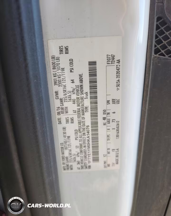2017 Ford Transit T-150 VIN:1FTYE1YM0HKA14076 - 13