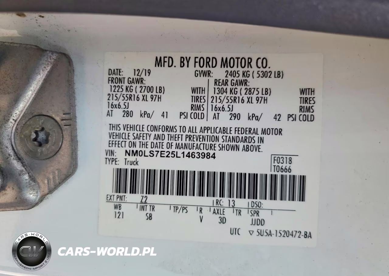 2020 Ford Transit Connect Xl Delivery Van VIN:NM0LS7E25L1463984 - 14