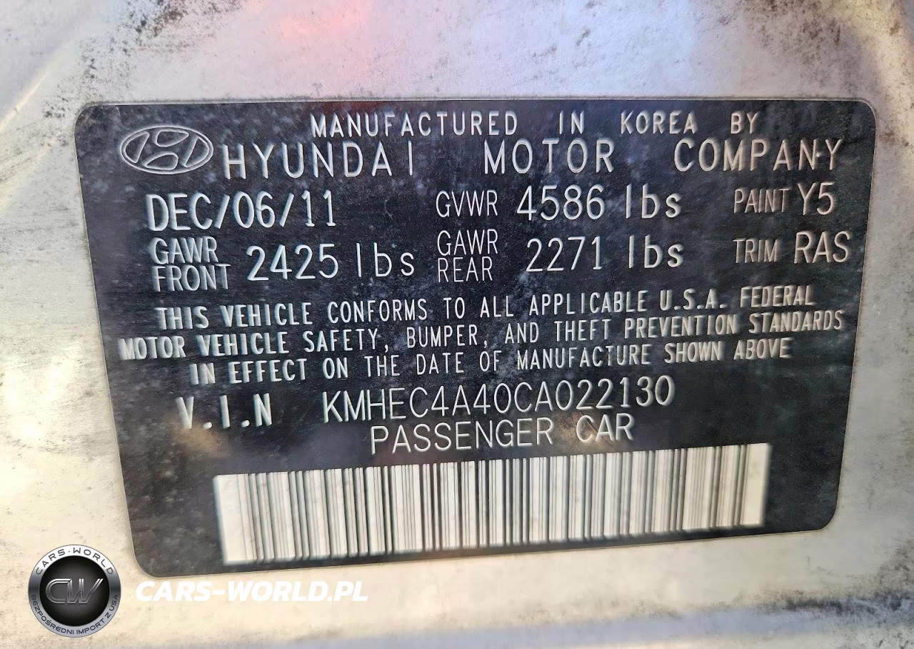 2012 Hyundai Sonata Hybrid VIN:KMHEC4A40CA022130 - 13
