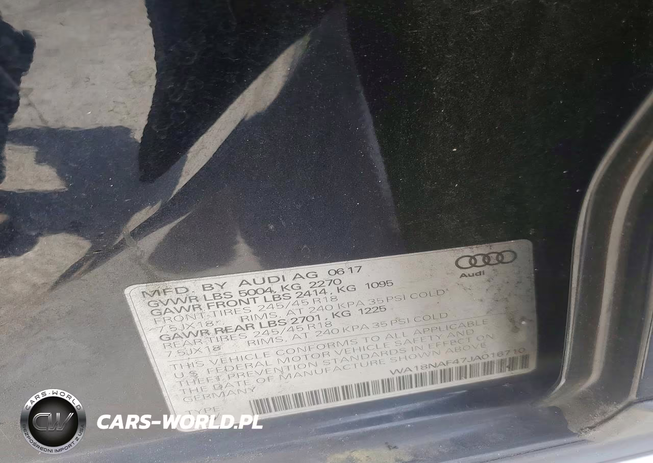 2018 Audi A4 Allroad Premium Plus VIN:WA18NAF47JA016710 - 13