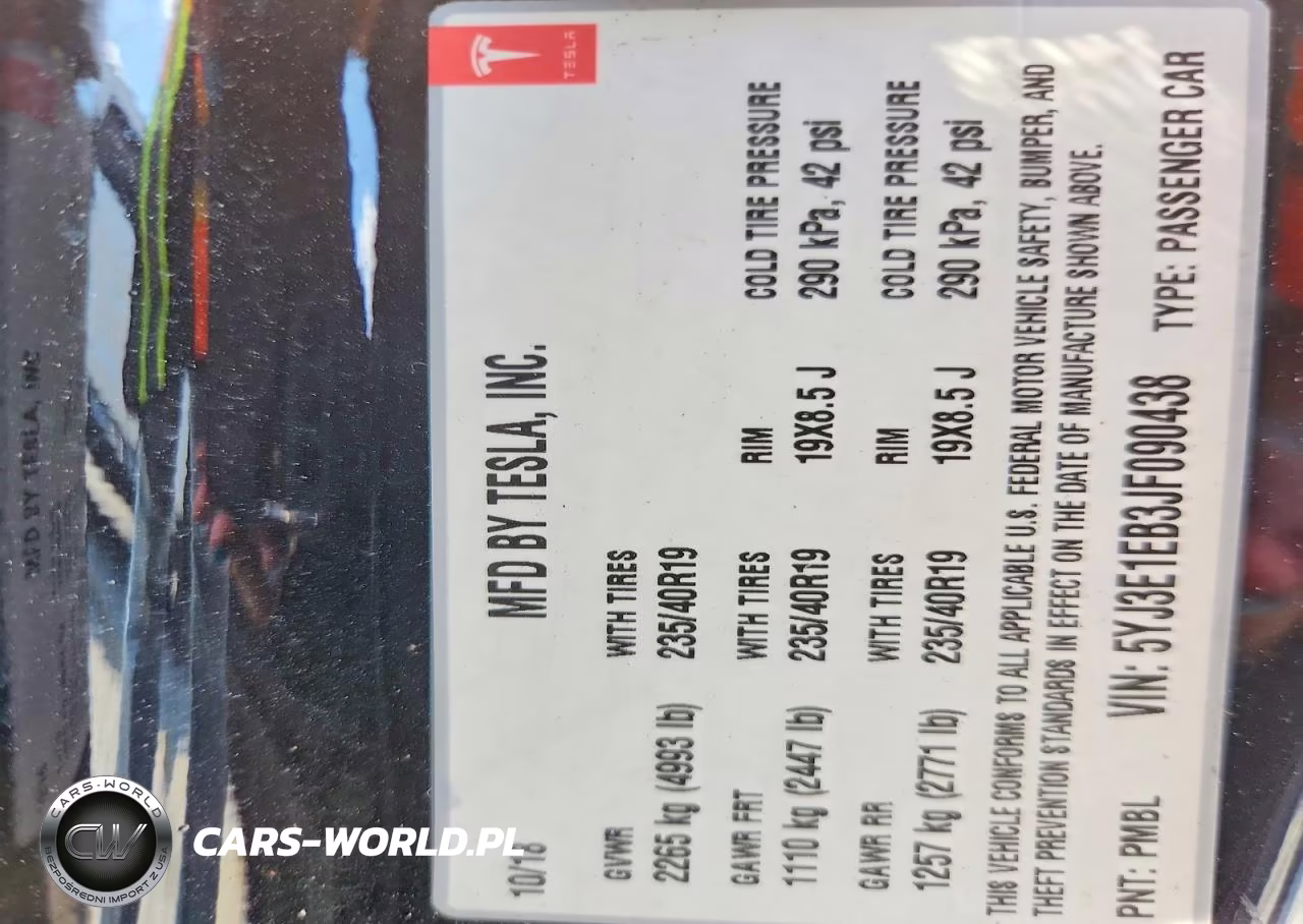 2018 Tesla Model 3 VIN:5YJ3E1EB3JF090438 - 12