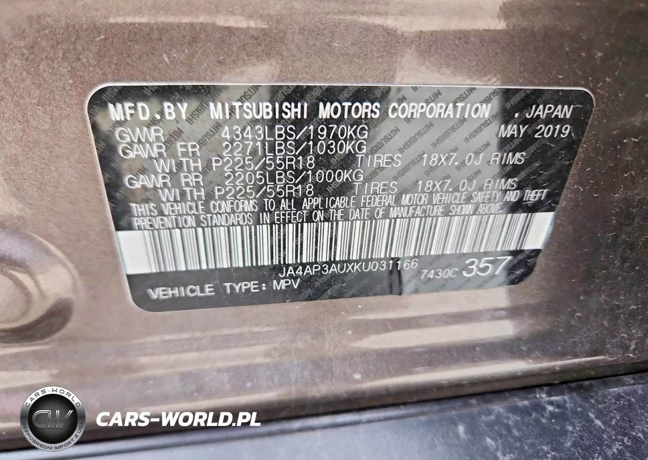 2019 Mitsubishi Outlander Sport Es VIN:JA4AP3AUXKU031166 - 13