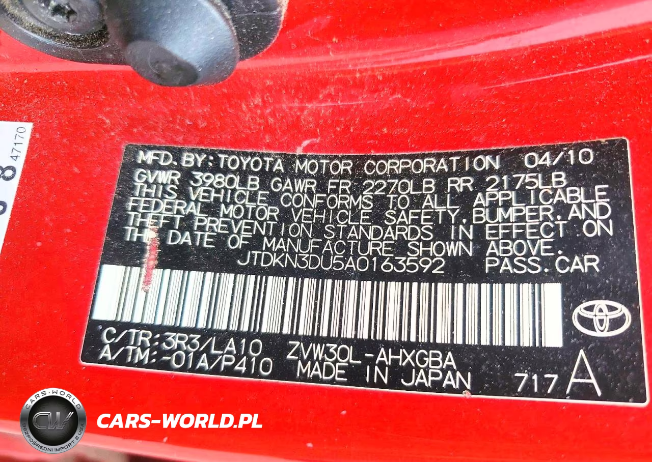 2010 Toyota Prius Iv VIN:JTDKN3DU5A0163592 - 12