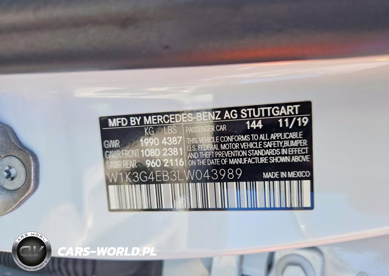 2020 Mercedes-Benz A 220 VIN:W1K3G4EB3LW043989 - 12