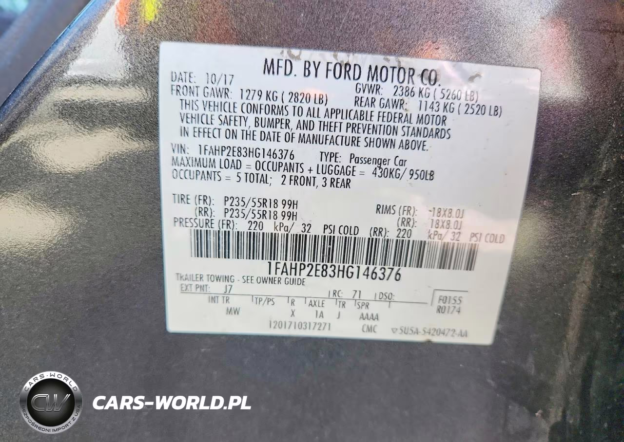 2017 Ford Taurus Sel VIN:1FAHP2E83HG146376 - 12