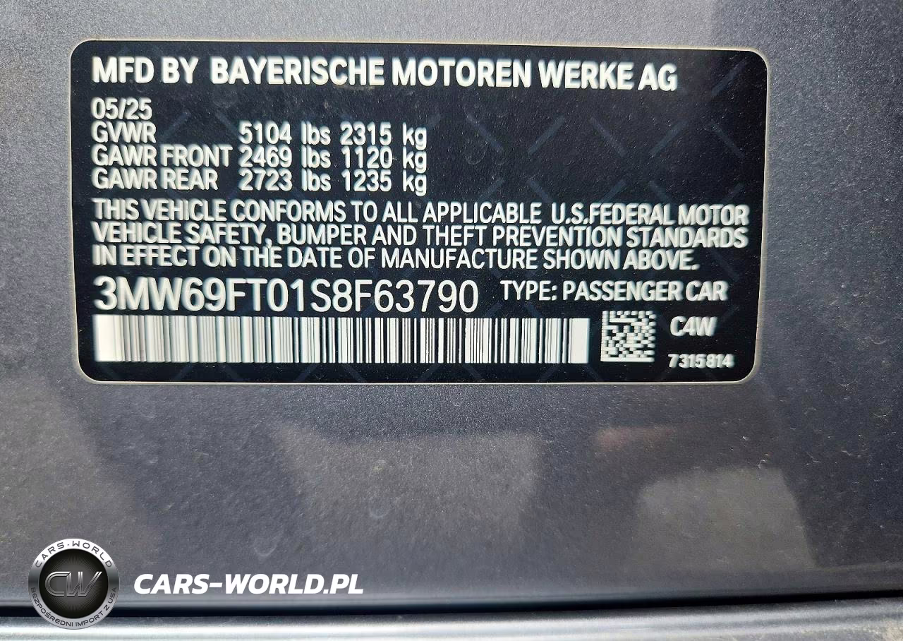 2025 BMW M340Xi VIN:3MW69FT01S8F63790 - 12