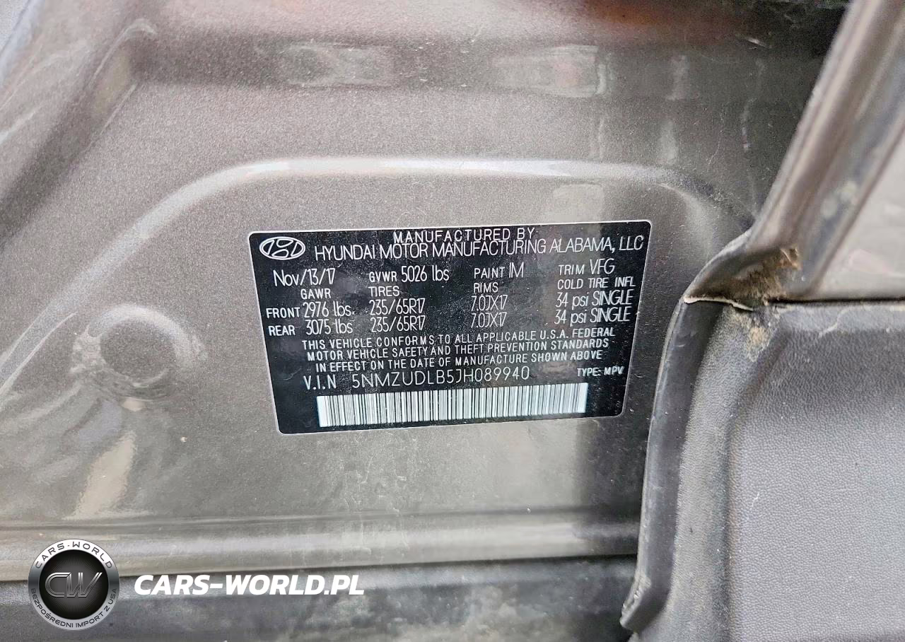 2018 Hyundai Santa Fe Sport 2.4L VIN:5NMZUDLB5JH089940 - 13