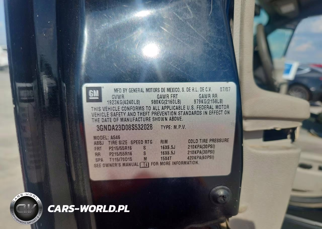 2008 Chevrolet Hhr Lt VIN:3GNDA23D08S532028 - 12