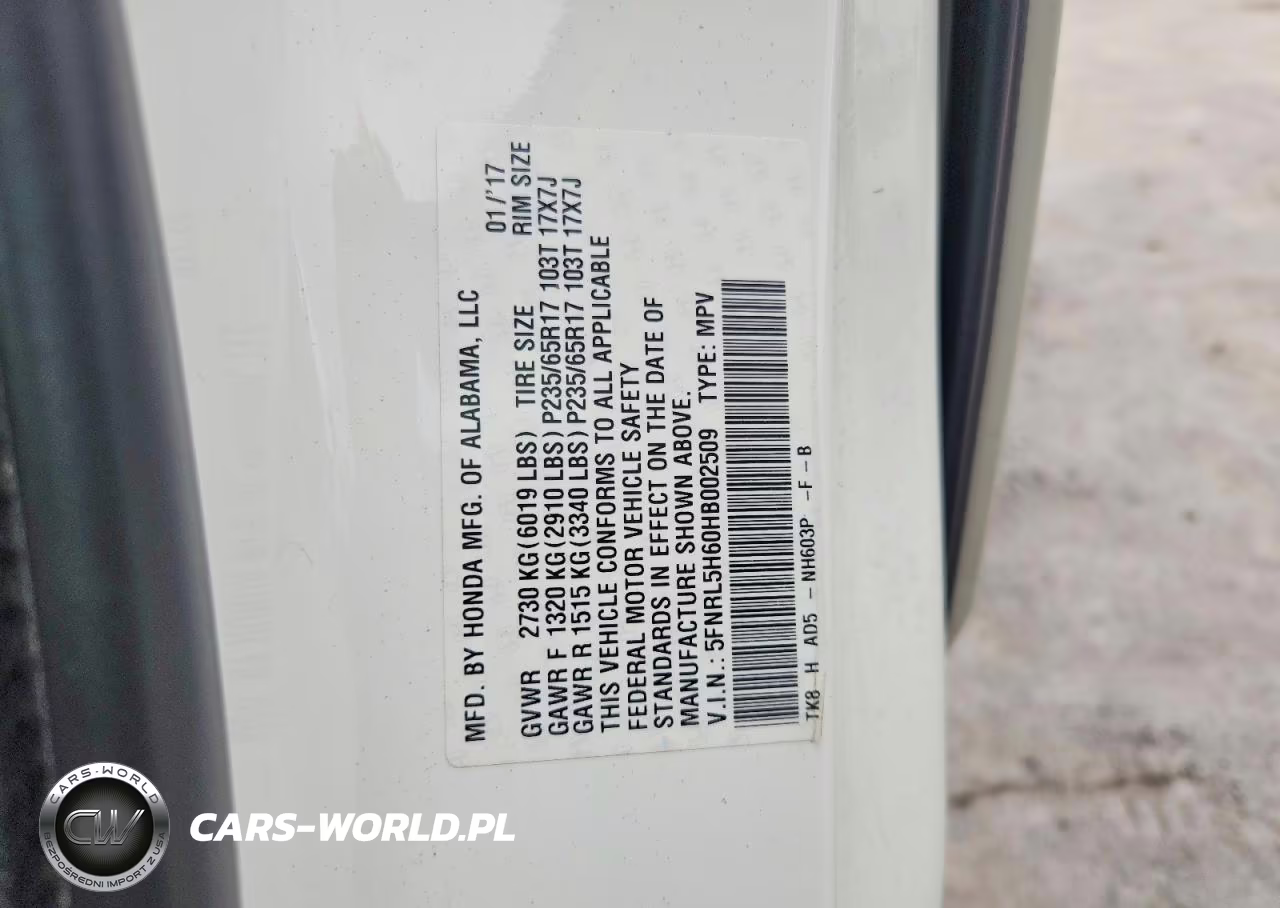 2017 Honda Odyssey Exl VIN:5FNRL5H60HB002509 - 13