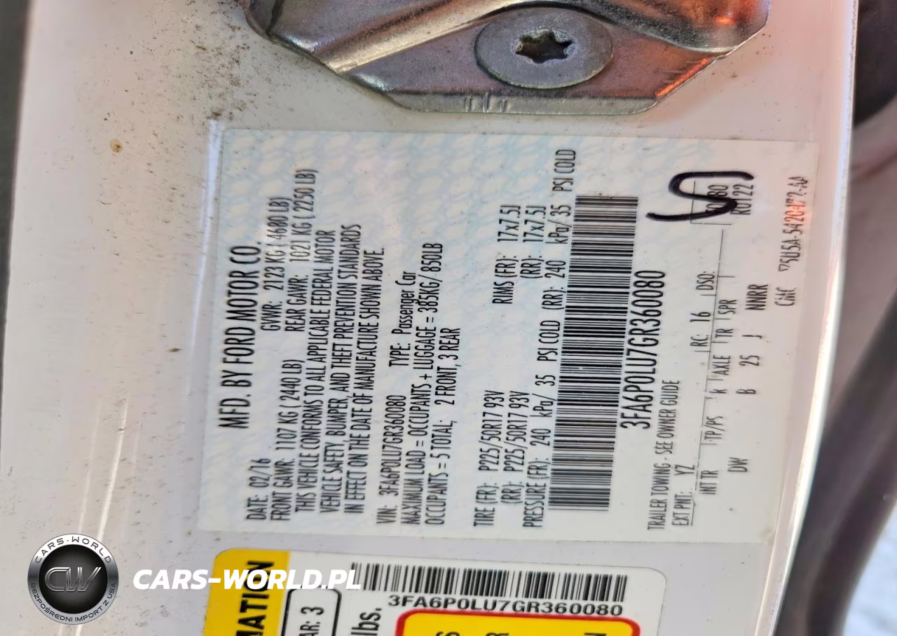 2016 Ford Fusion Se Hybrid VIN:3FA6P0LU7GR360080 - 13