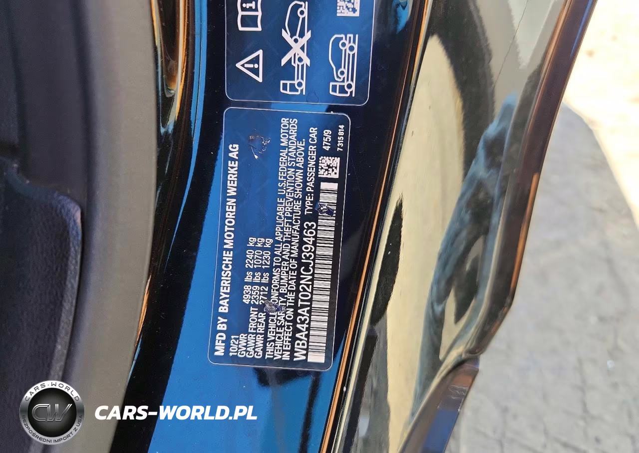 2022 BMW 430Xi VIN:WBA43AT02NCJ39463 - 12