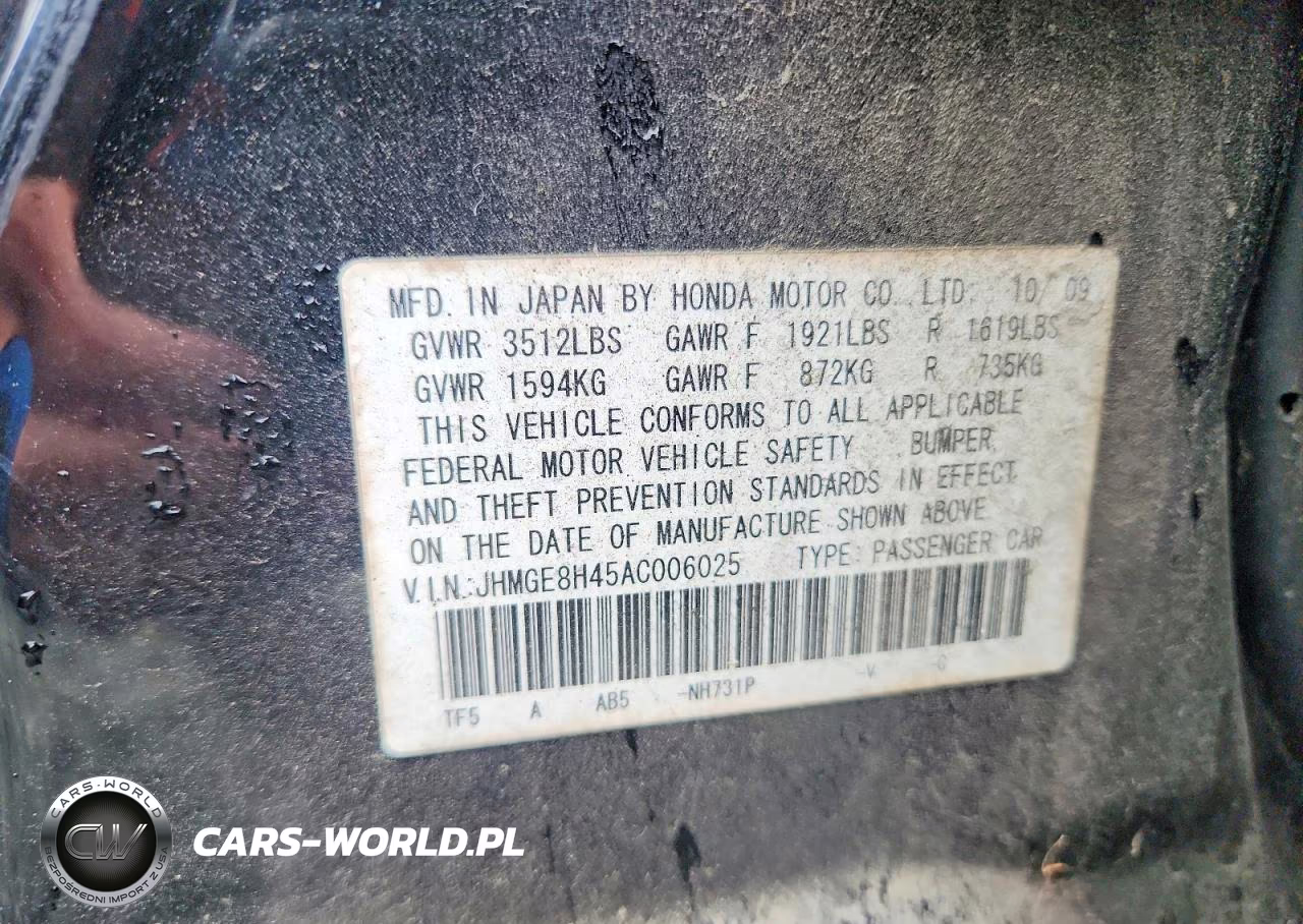 2010 Honda Fit Sport VIN:JHMGE8H45AC006025 - 13