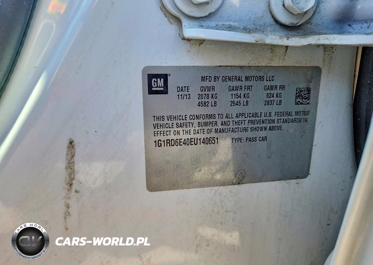 2014 Chevrolet Volt VIN:1G1RD6E40EU140651 - 12