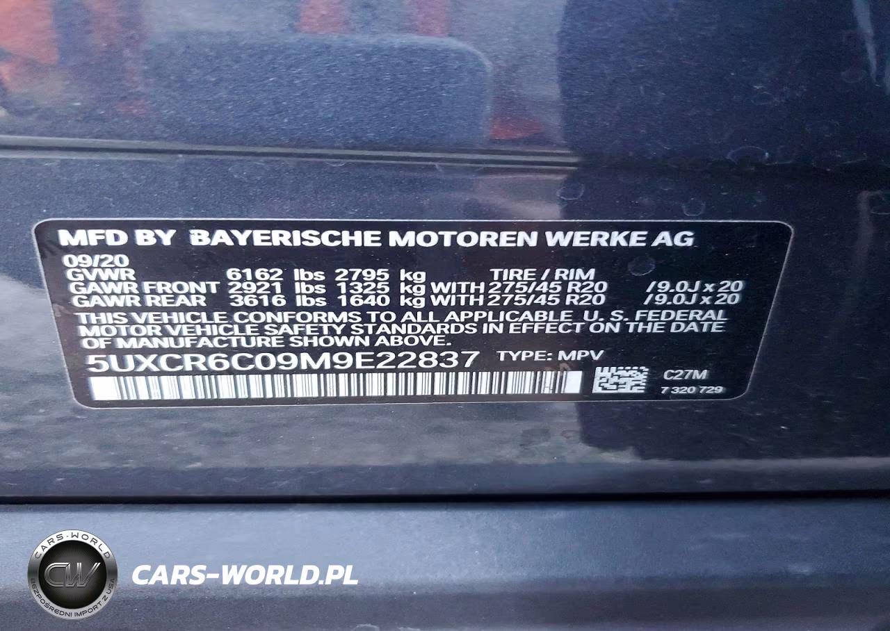 2021 BMW X5 xDrive40I VIN:5UXCR6C09M9E22837 - 12