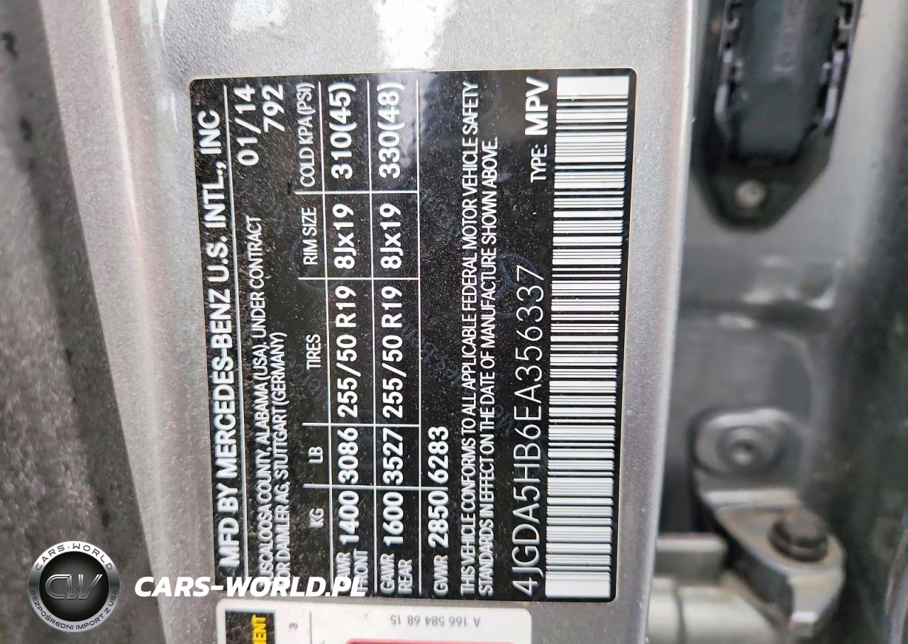 2014 Mercedes-Benz Ml 350 4Matic VIN:4JGDA5HB6EA356337 - 13