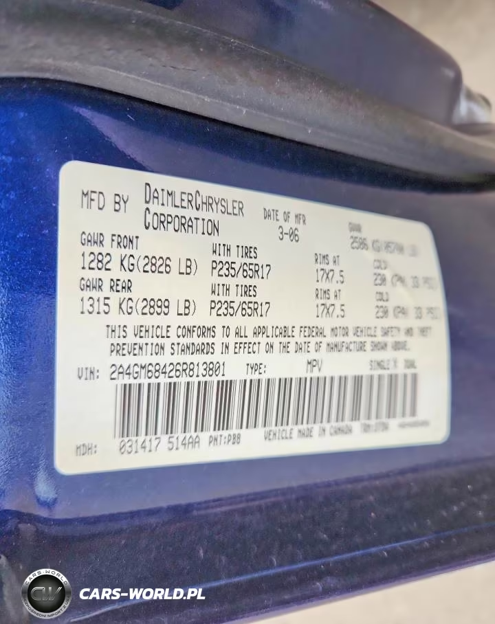2006 Chrysler Pacifica Touring VIN:2A4GM68426R813801 - 13