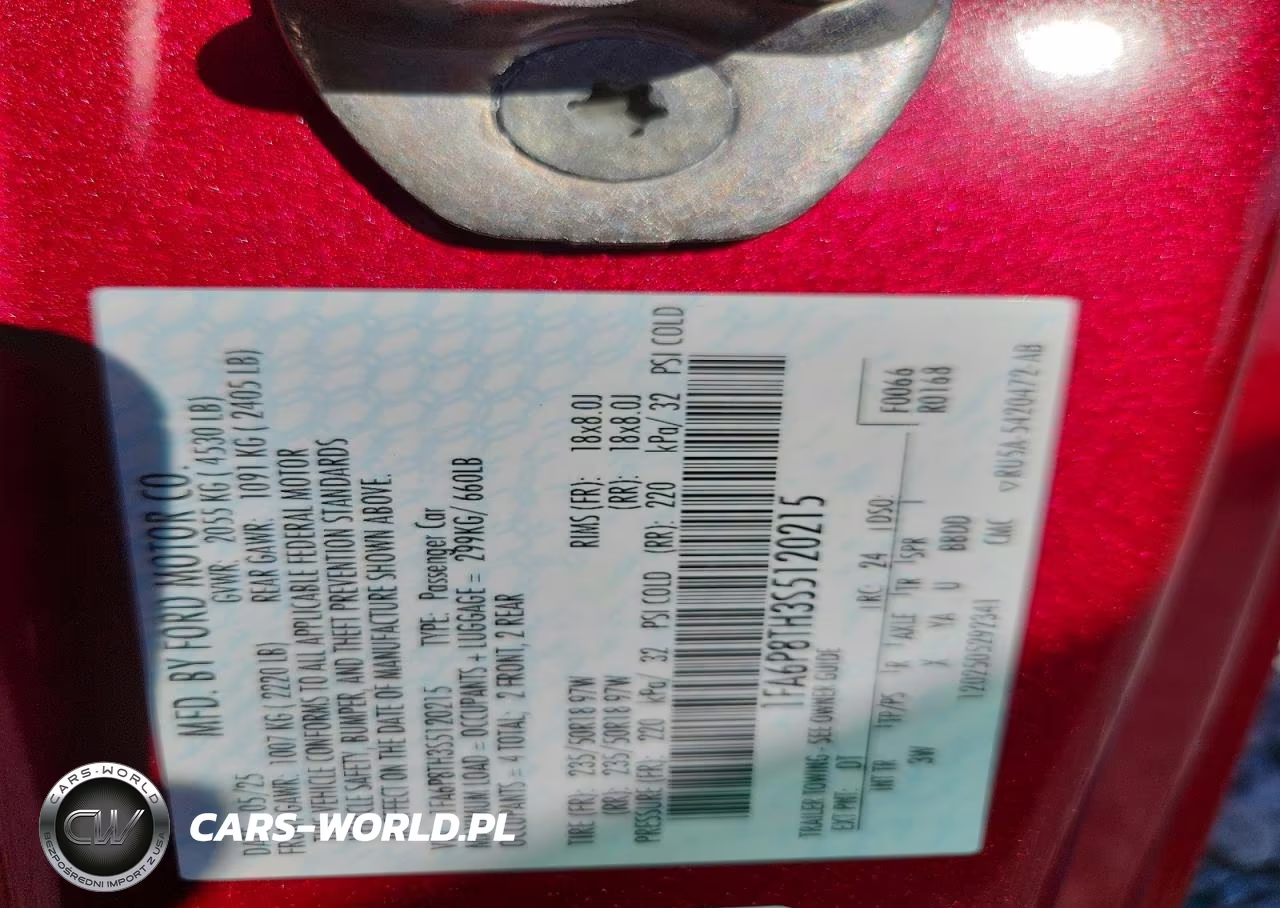 2025 Ford Mustang VIN:1FA6P8TH3S5120215 - 13