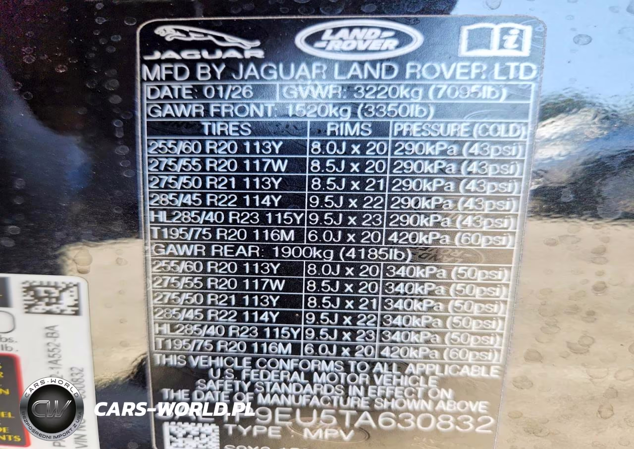 2026 Land Rover Range Rover Sport Se VIN:SAL1P9EU5TA630832 - 14