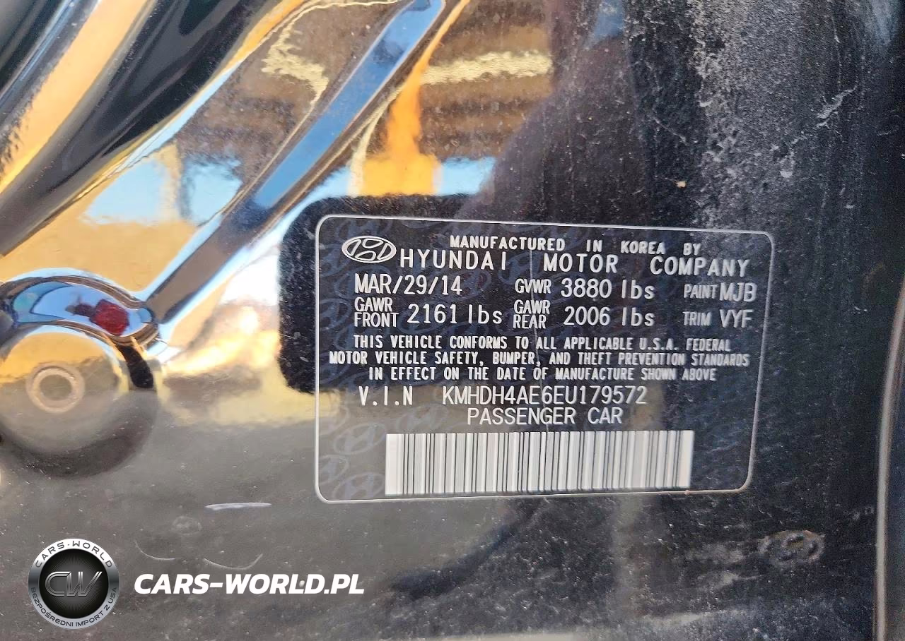 2014 Hyundai Elantra Se VIN:KMHDH4AE6EU179572 - 12