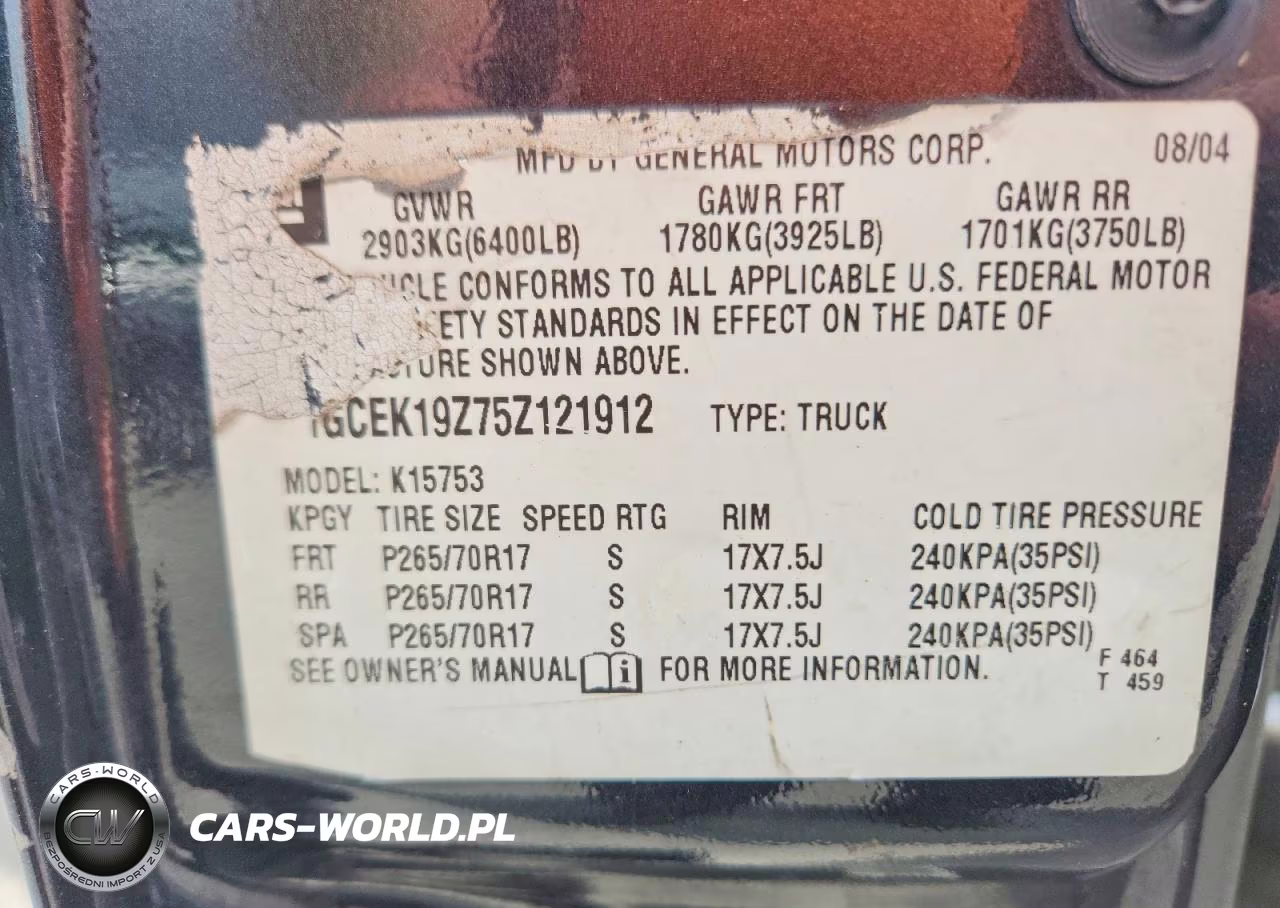 2005 Chevrolet Silverado K1500 VIN:1GCEK19Z75Z121912 - 13