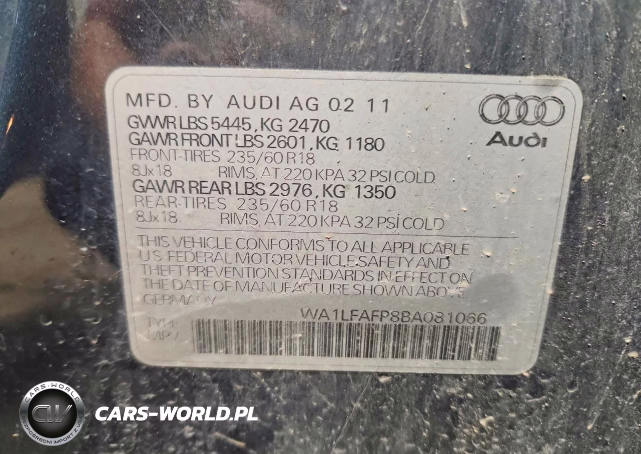 2011 Audi Q5 Premium Plus VIN:WA1LFAFP8BA081066 - 13