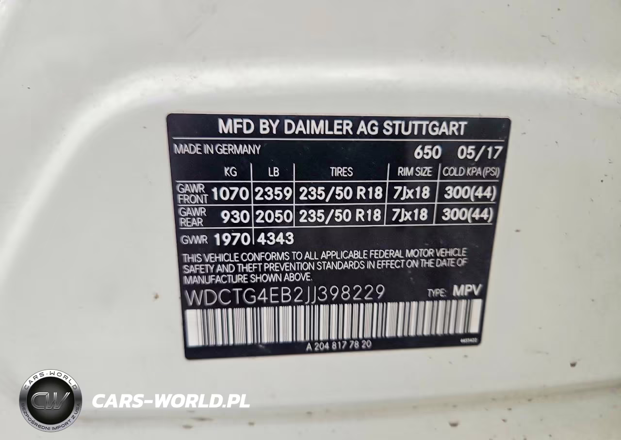 2018 Mercedes-Benz Gla 250 VIN:WDCTG4EB2JJ398229 - 12
