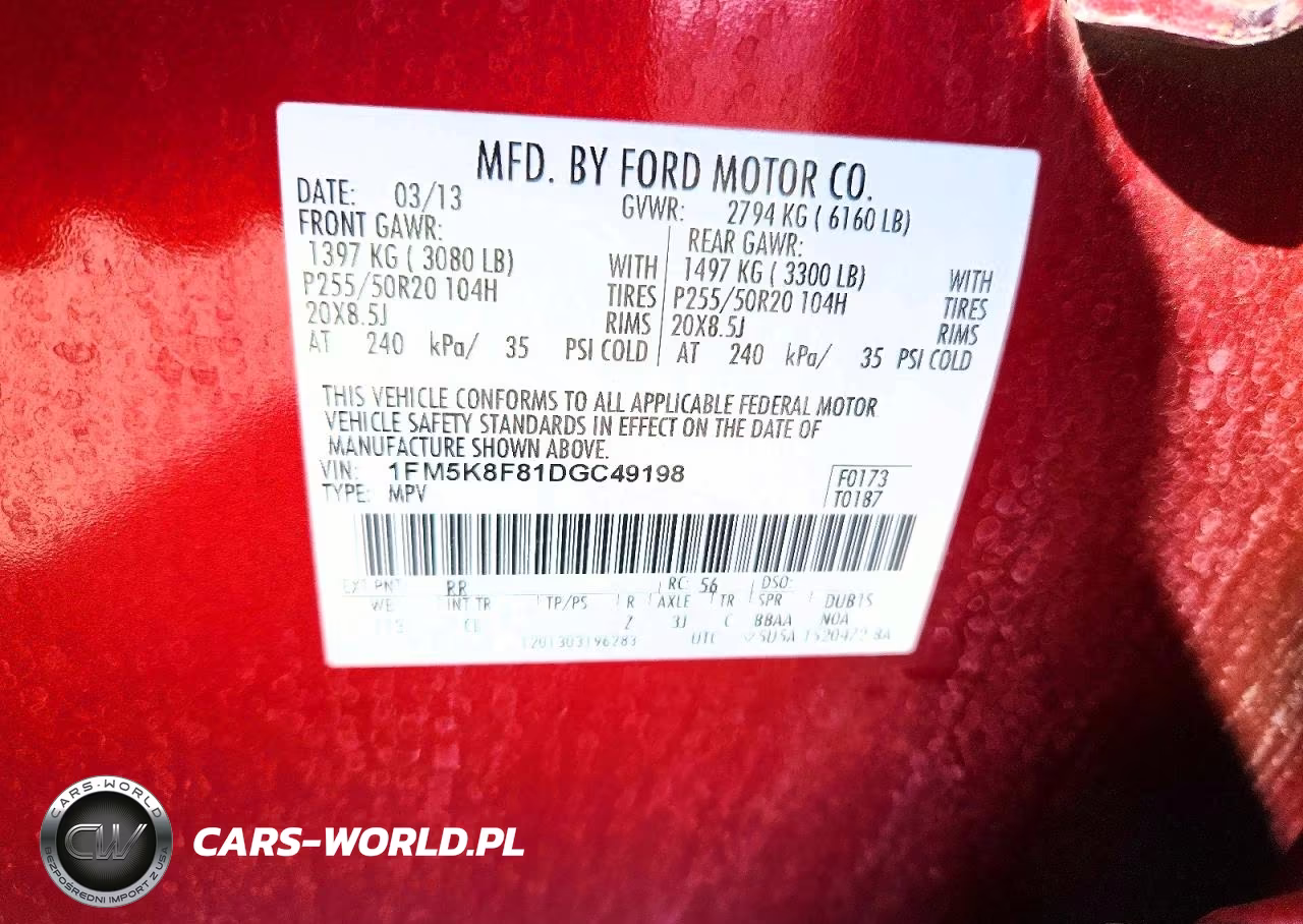 2013 Ford Explorer Limited VIN:1FM5K8F81DGC49198 - 12