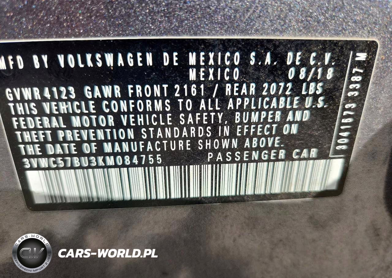 2019 Volkswagen Jetta S VIN:3VWC57BU3KM084755 - 13