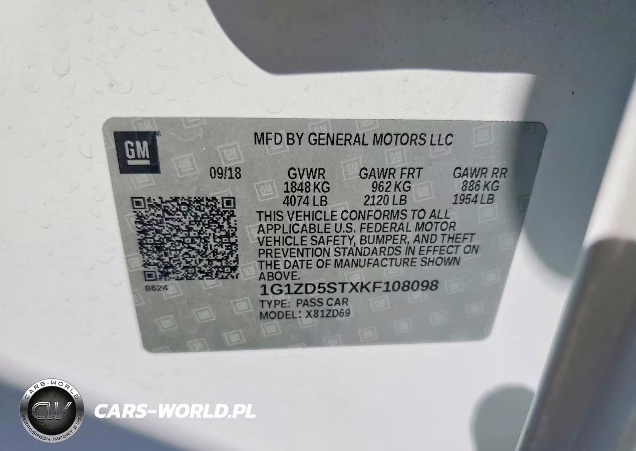 2019 Chevrolet Malibu Lt VIN:1G1ZD5STXKF108098 - 12