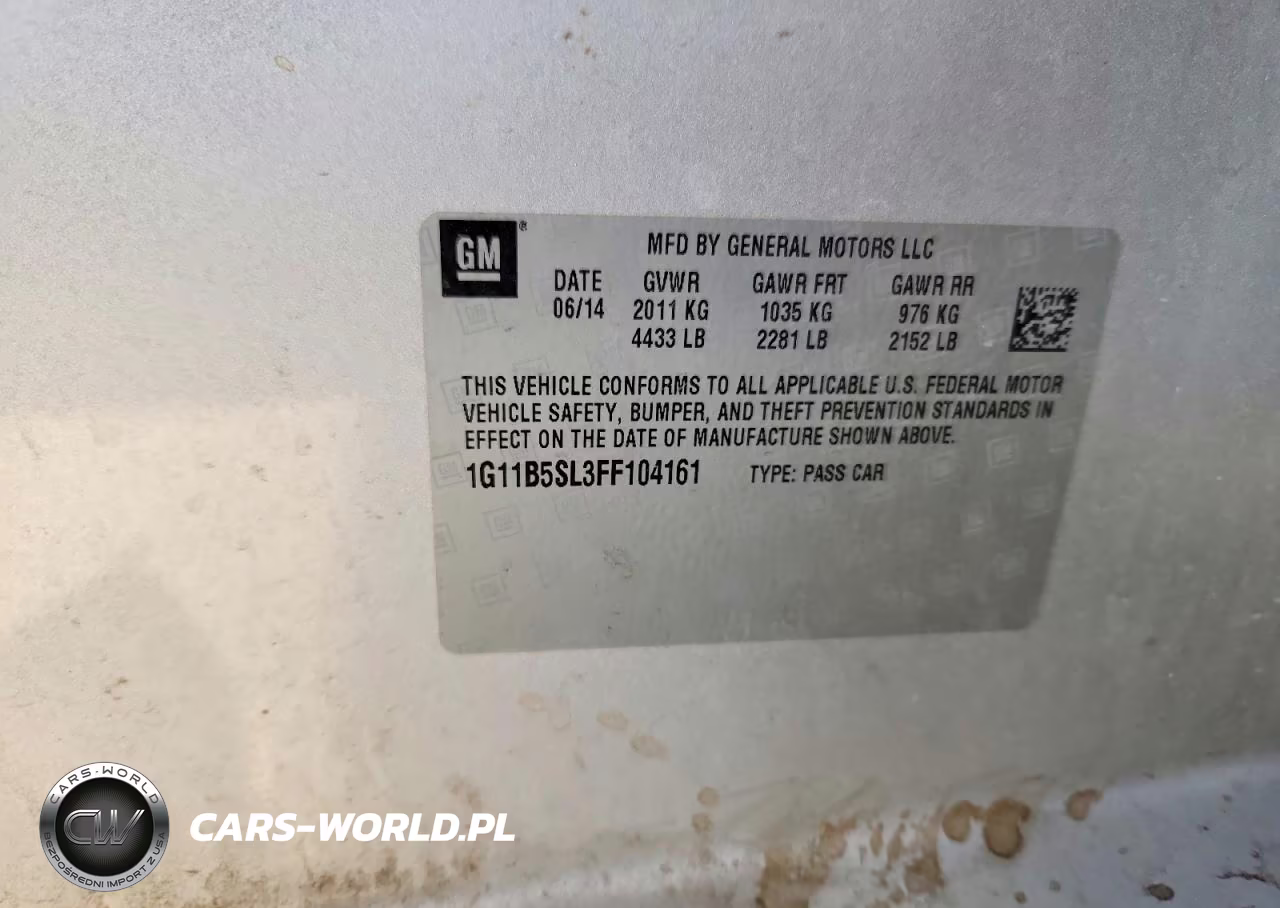 2015 Chevrolet Malibu Ls VIN:1G11B5SL3FF104161 - 12