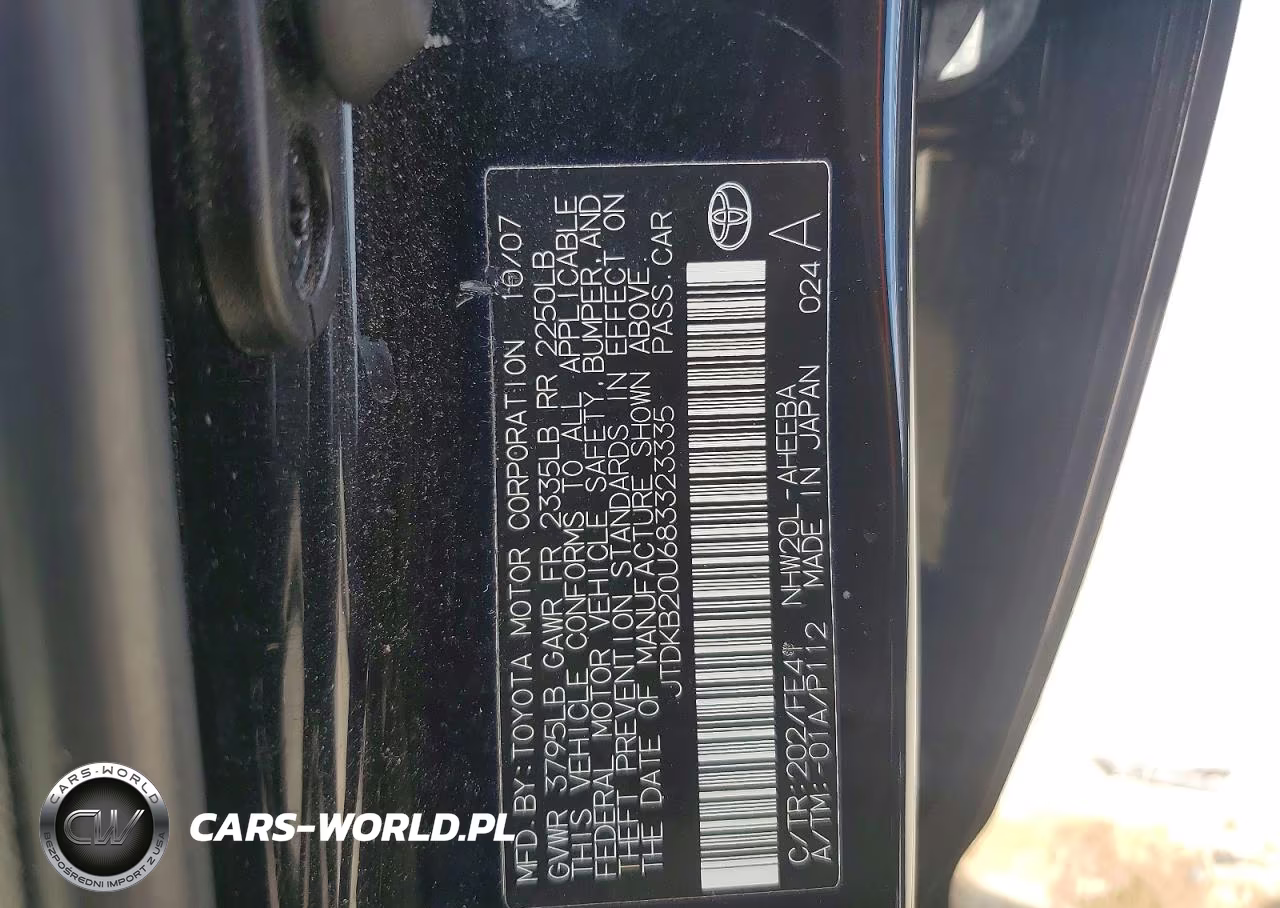 2008 Toyota Prius Touring VIN:JTDKB20U683323335 - 12