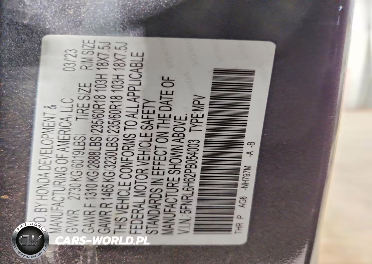2023 Honda Odyssey Exl VIN:5FNRL6H62PB054003 - 14