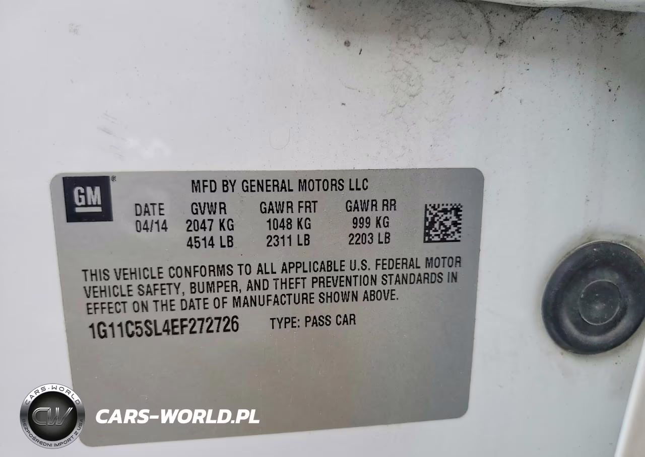 2014 Chevrolet Malibu 1Lt VIN:1G11C5SL4EF272726 - 12