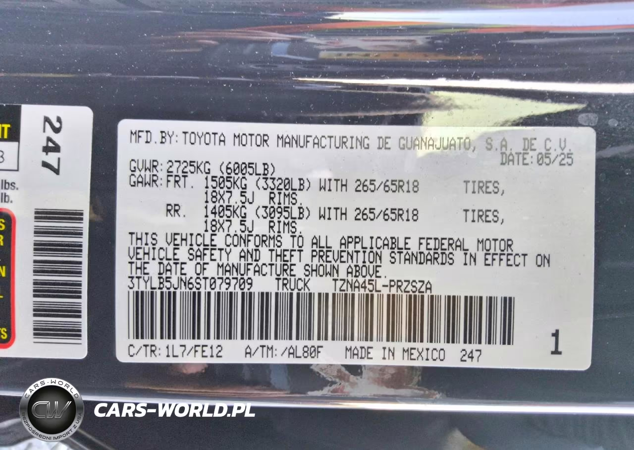2025 Toyota Tacoma Trd Sport VIN:3TYLB5JN6ST079709 - 12