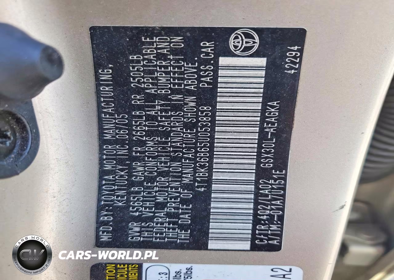 2005 Toyota Avalon Xls VIN:4T1BK36B65U053858 - 12