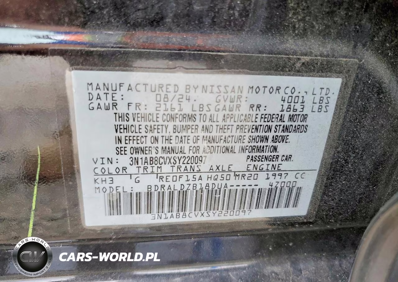 2025 Nissan Sentra Sv VIN:3N1AB8CVXSY220097 - 12