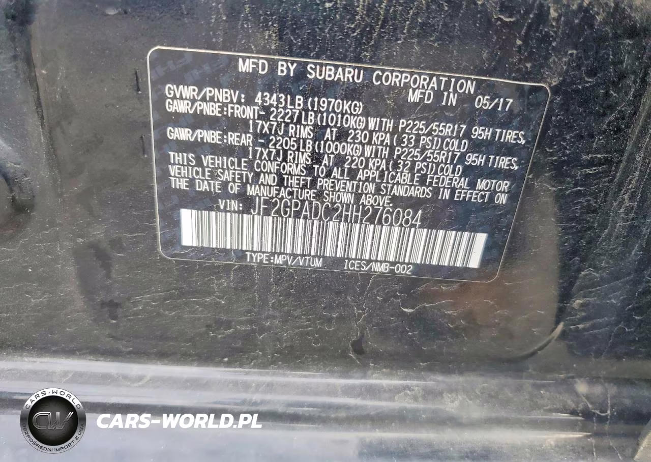 2017 Subaru Crosstrek Premium VIN:JF2GPADC2HH276084 - 13