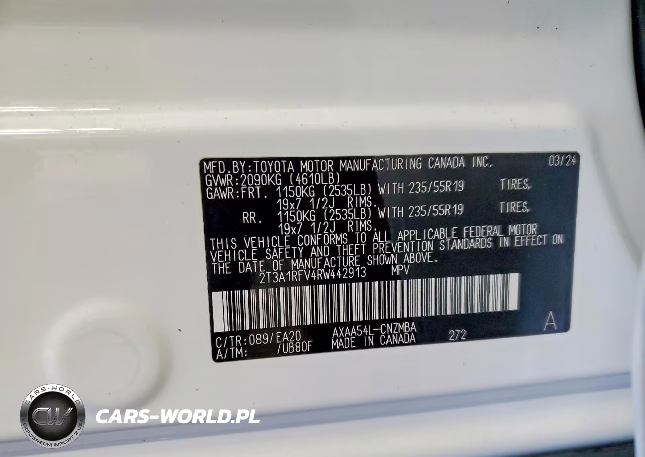 2024 Toyota Rav4 Xle Premium VIN:2T3A1RFV4RW442913 - 13