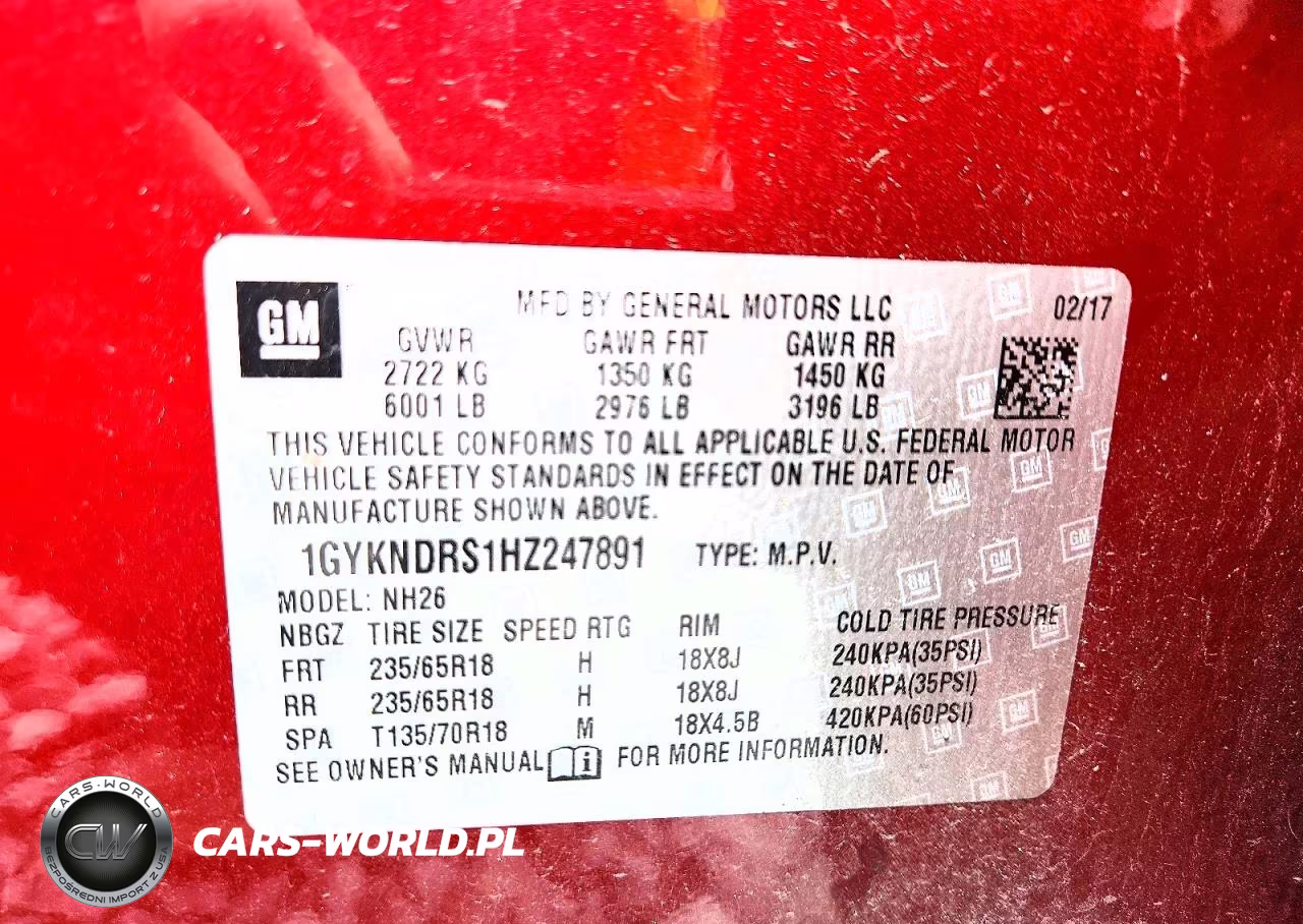 2017 Cadillac Xt5 Luxury VIN:1GYKNDRS1HZ247891 - 13