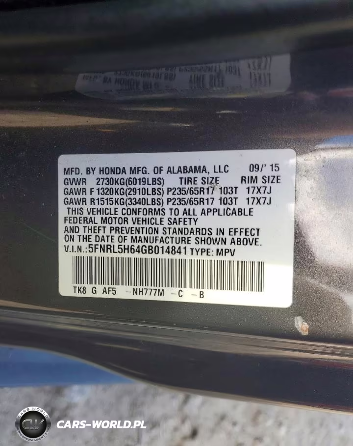 2016 Honda Odyssey Exl VIN:5FNRL5H64GB014841 - 13