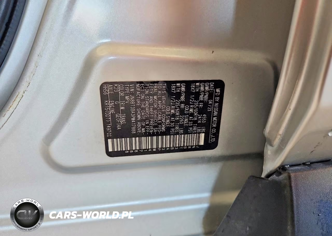 2023 Nissan Rogue Sv Fwd VIN:JN8BT3BA3PW417888 - 13