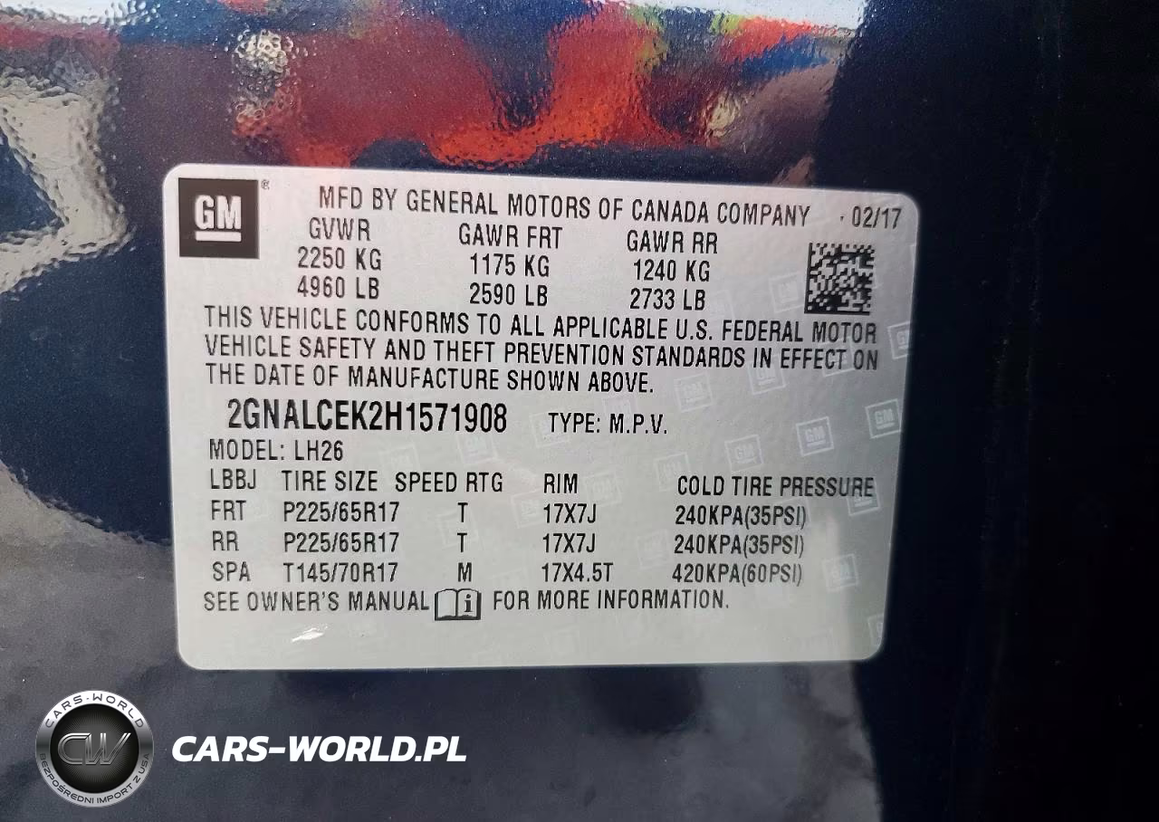 2017 Chevrolet Equinox Lt VIN:2GNALCEK2H1571908 - 13