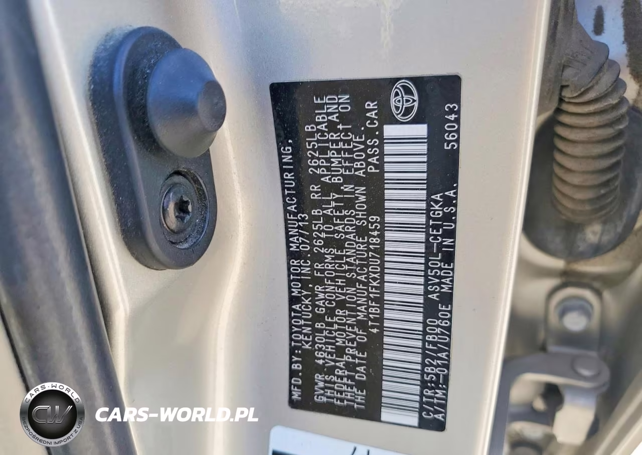 2013 Toyota Camry Xle VIN:4T1BF1FKXDU718459 - 12