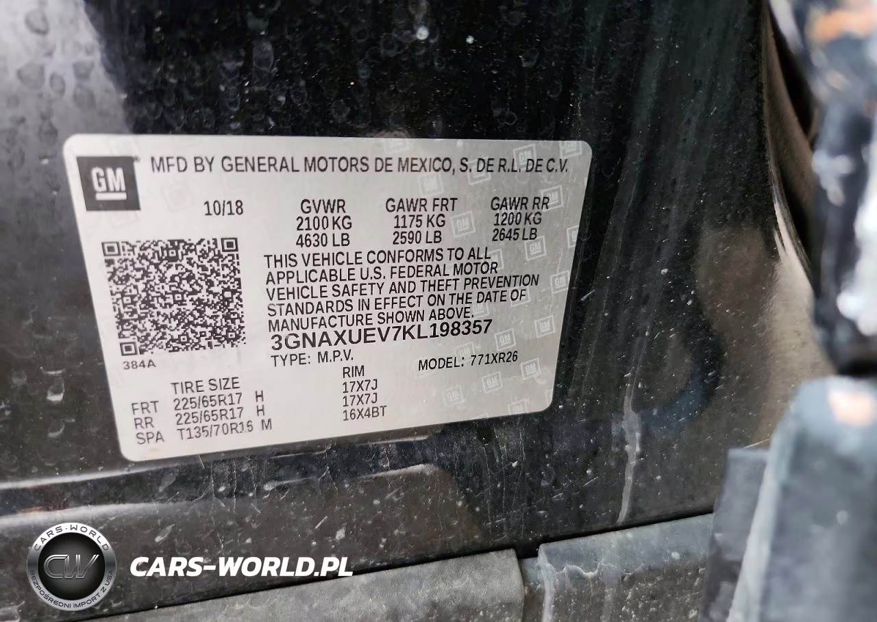 2019 Chevrolet Equinox Lt VIN:3GNAXUEV7KL198357 - 14