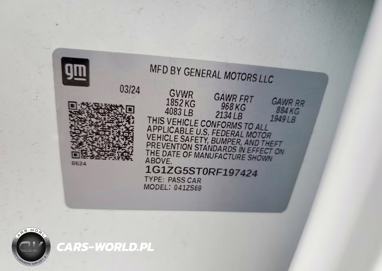 2024 Chevrolet Malibu Rs VIN:1G1ZG5ST0RF197424 - 12