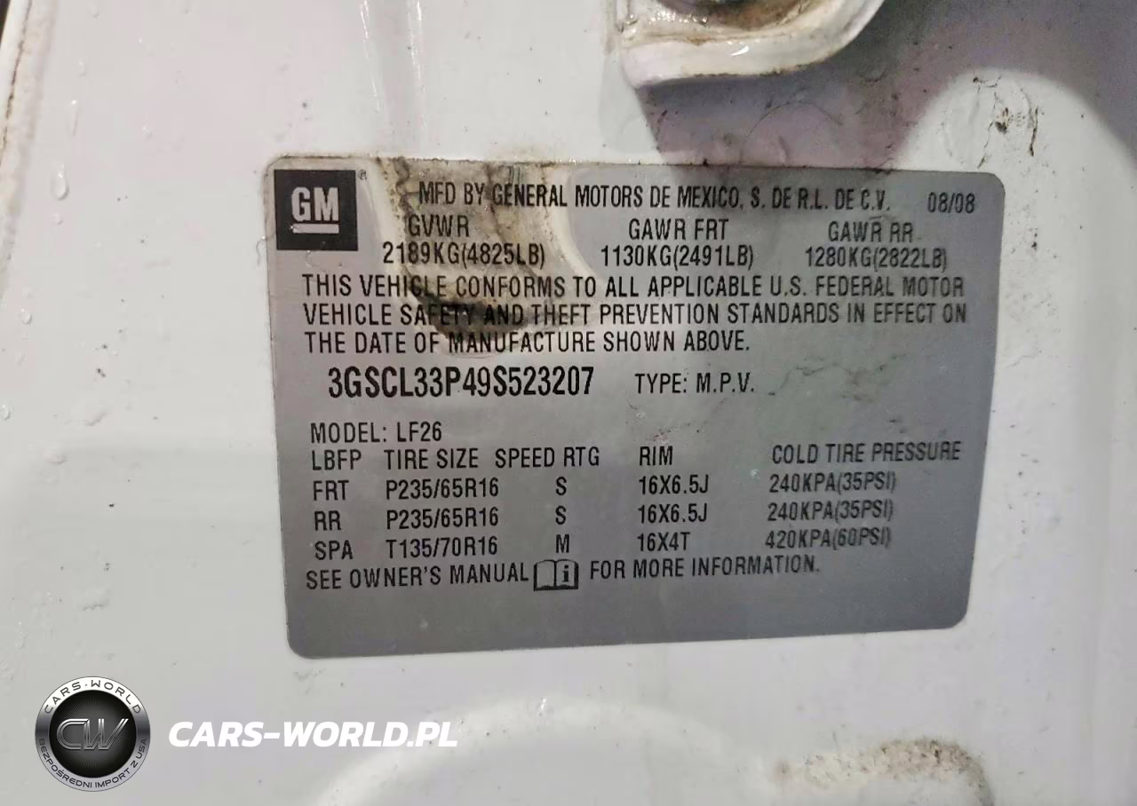 2009 Saturn Vue Xe VIN:3GSCL33P49S523207 - 12