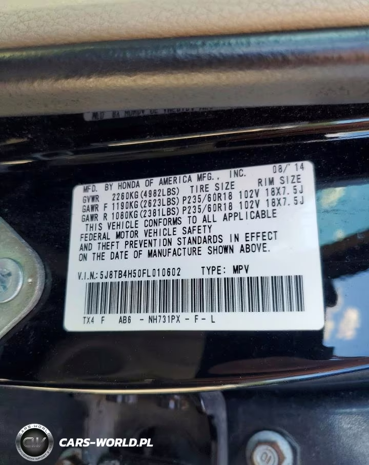 2015 Acura Rdx Technology VIN:5J8TB4H50FL010602 - 13