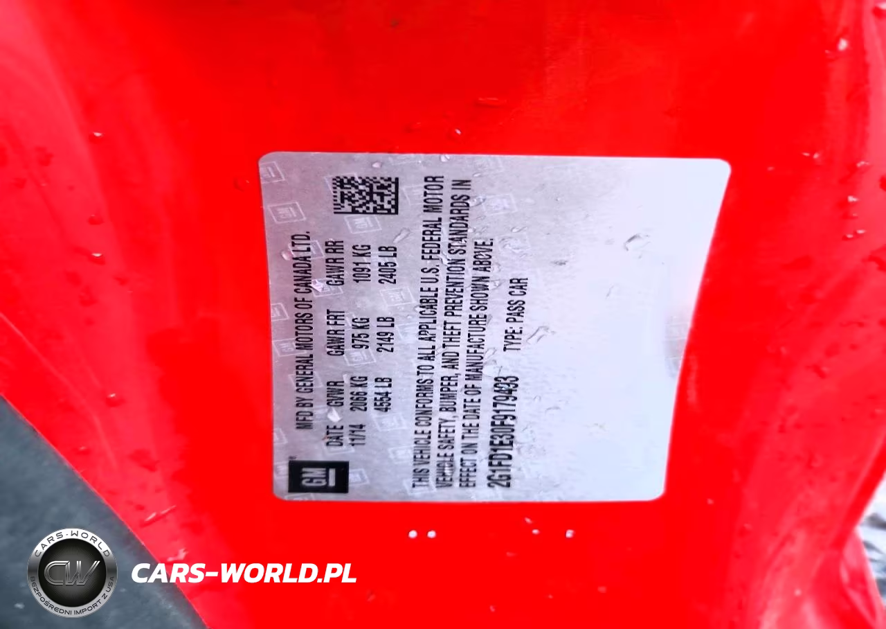 2015 Chevrolet Camaro Lt VIN:2G1FD1E30F9179493 - 12