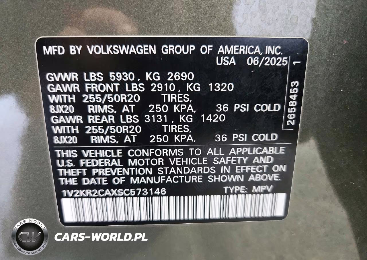 2025 Volkswagen Atlas Se VIN:1V2KR2CAXSC573146 - 14